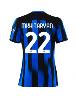 Ženski Nogometna dresi replika Inter Milan Henrikh Mkhitaryan #22 Domači 2023-24 Kratek rokav
